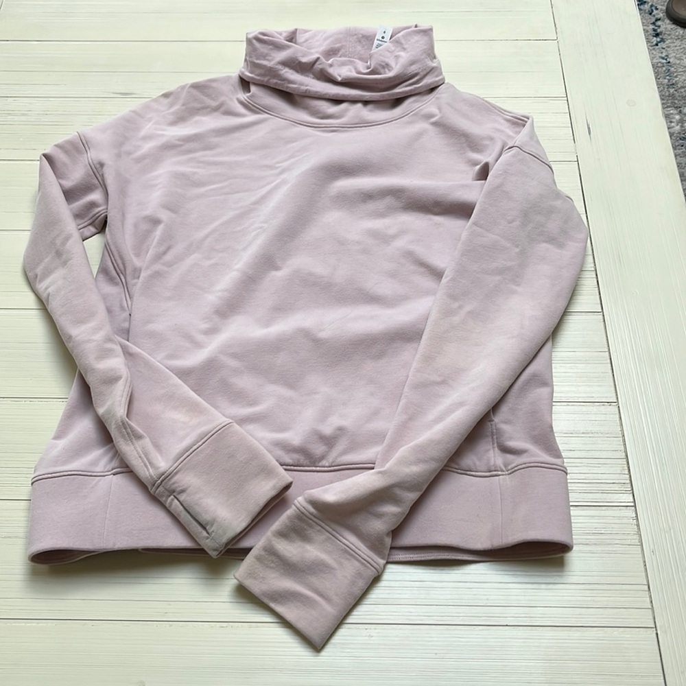 Iight pink lululemon turtleneck pull over